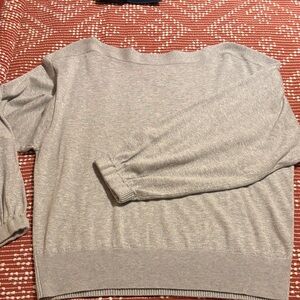 Brochu Walker Off-the-Shoulder Light Gray Sweater